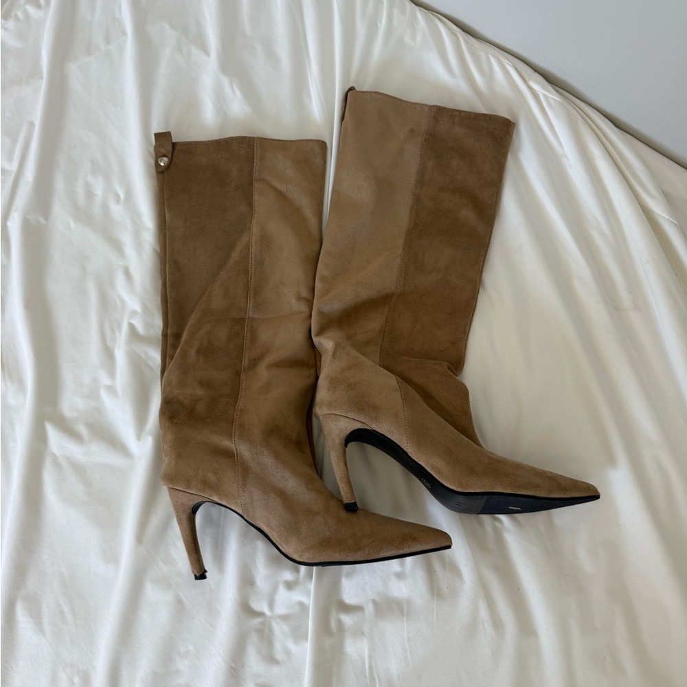Amina Blu Jessi Suede Heeled Boots size 8 US WOMENS - Picture 3 of 7